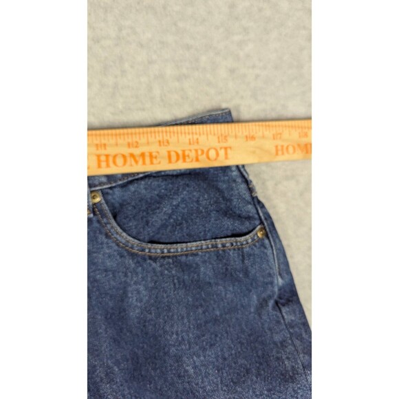 LL Bean Women Jeans 12x25 Reg Floral Flannel Lined Double L Relaxed Fit Straight - Picture 3 of 16